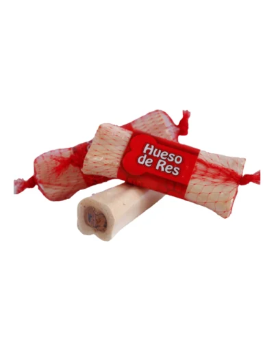 hueso relleno de galleta de res