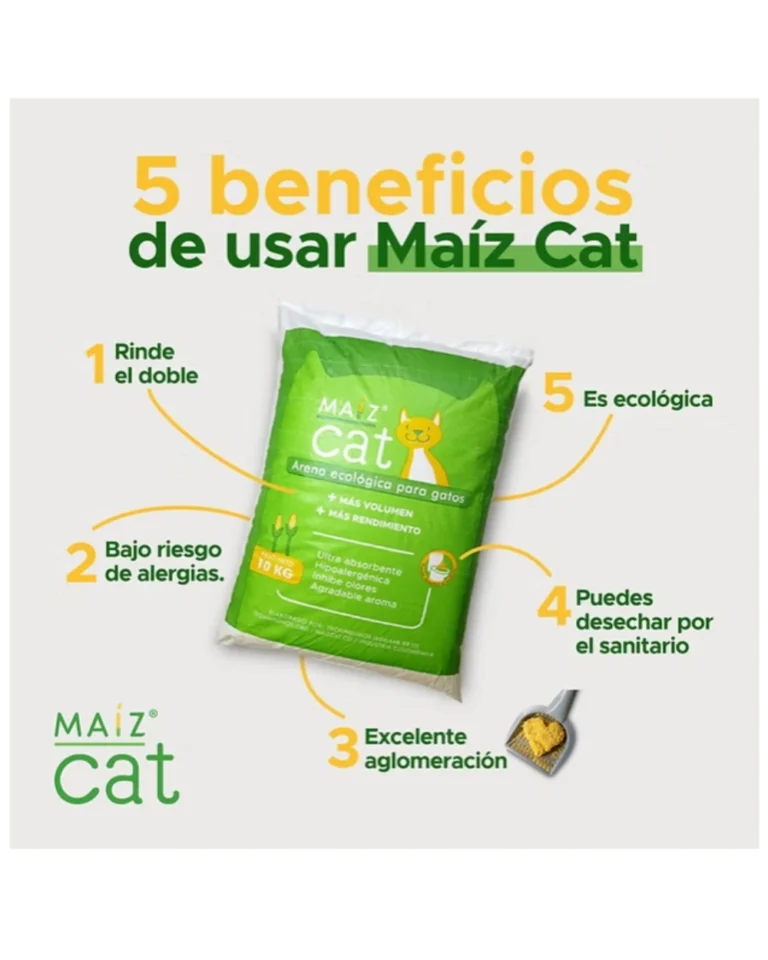 Arena Maíz Cat Natural Ecológica Ultra absorbente