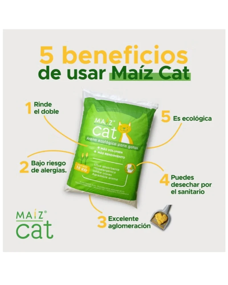 Arena Maíz Cat Natural Ecológica Ultra absorbente