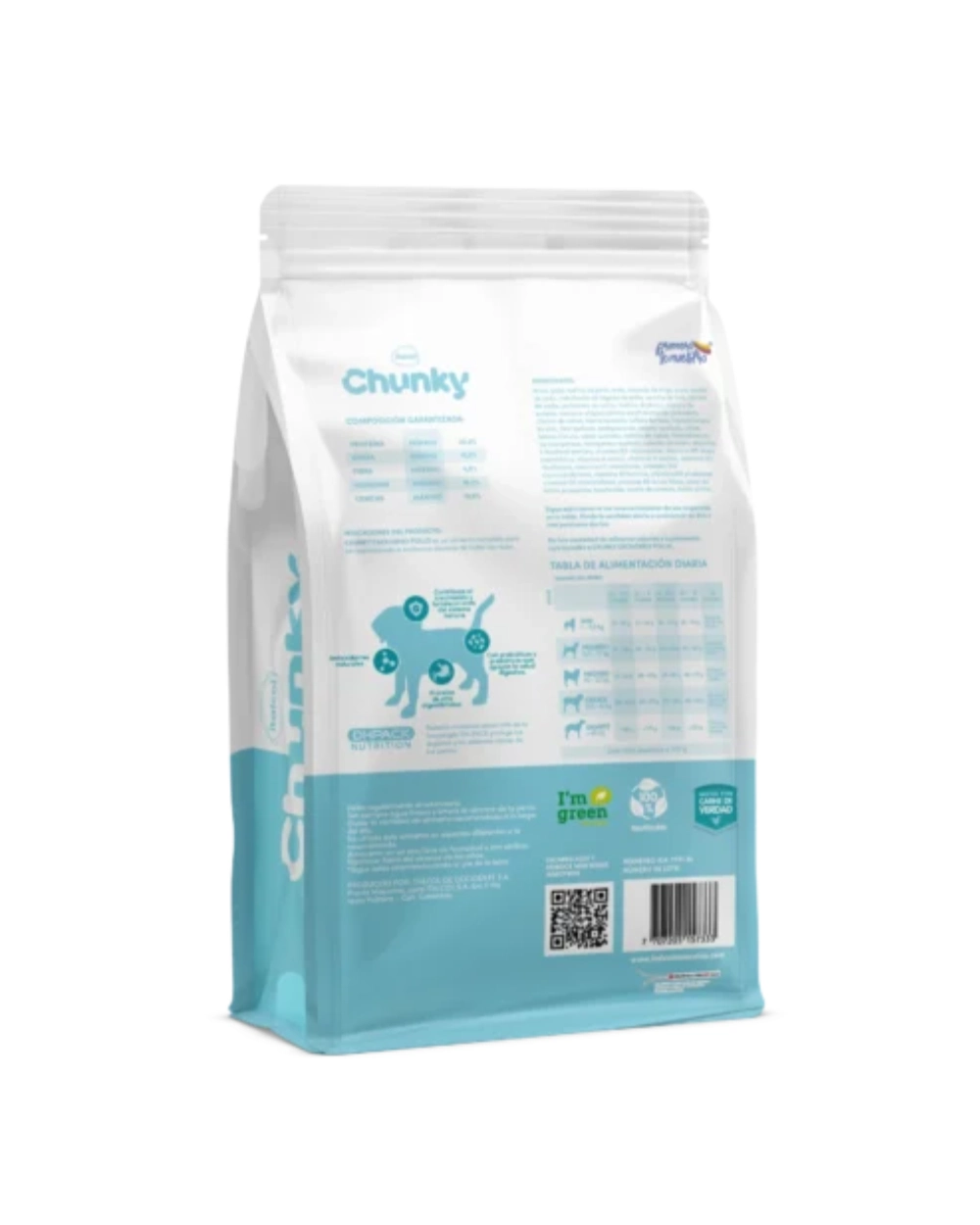 chunky perro cachorro pollo