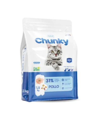 chunky pollo gatos adultos