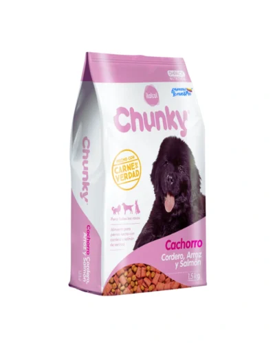chunky cachorro cordero y salmon
