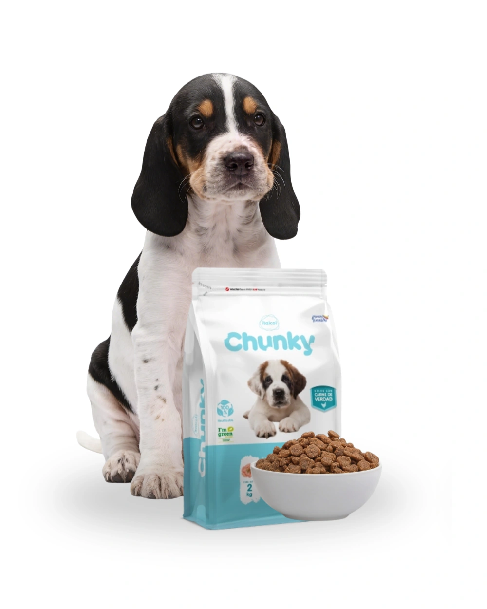 chunky perro cachorro pollo