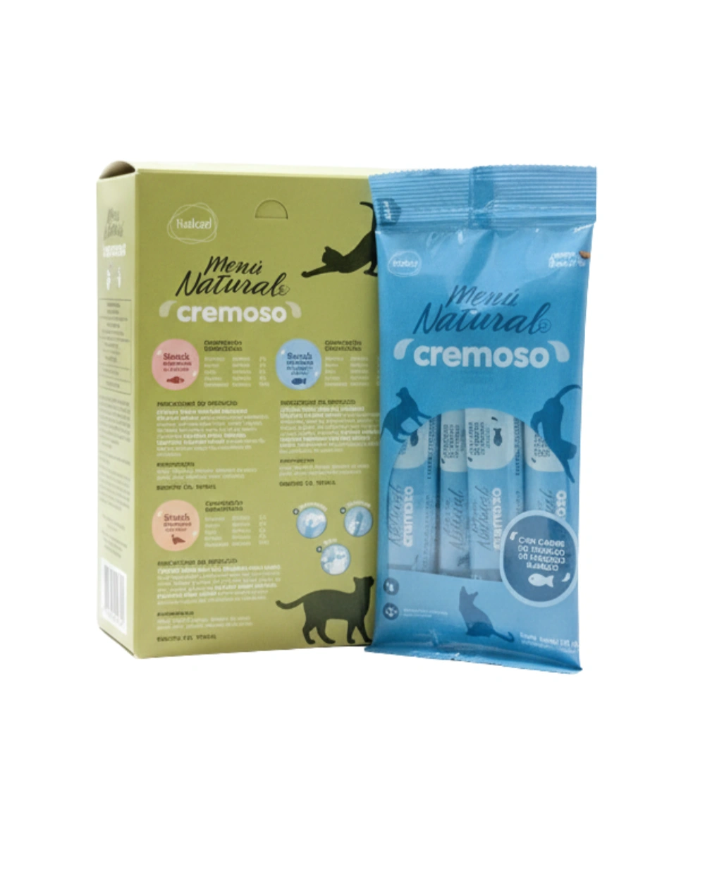 Snack Cremoso Chunky para Gatos Sabor Natural Salmón, Pavo y Pescado - Imagen 6