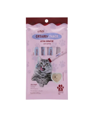 snacks cremosos para gatos