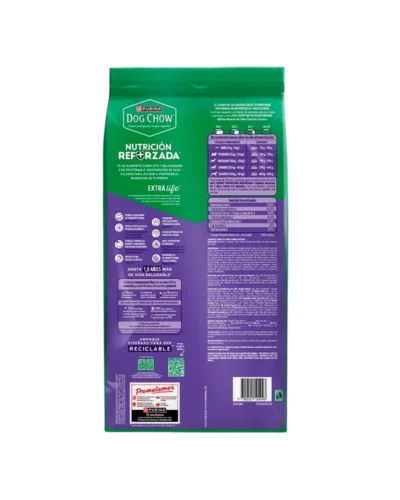 dog chow longevidad tabla nutricional